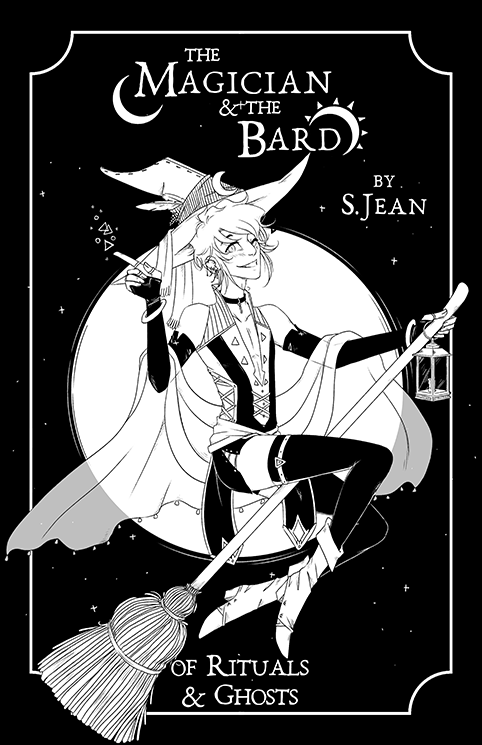 Special short story cover of a witchy dressed Vahn atop a flying broom.